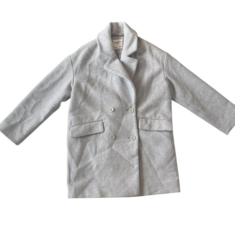 Abercrombie & Fitch Women's Size XXSP Light Gray Coat Jacket Collar‎ Button